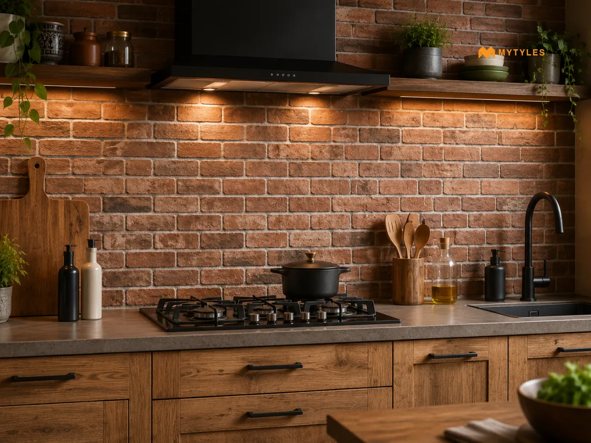 Brick-Look Kitchen Wall Tiles